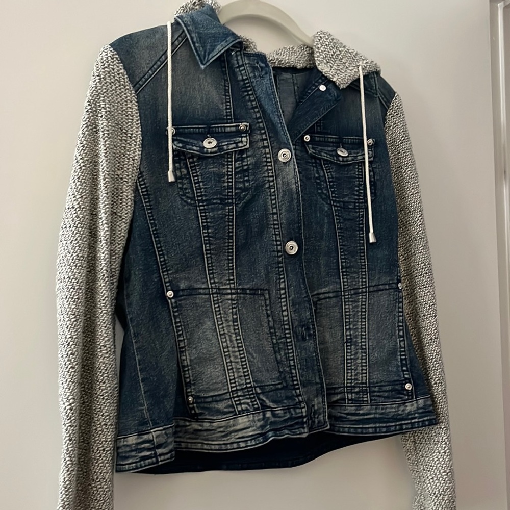 denim sweater jacket